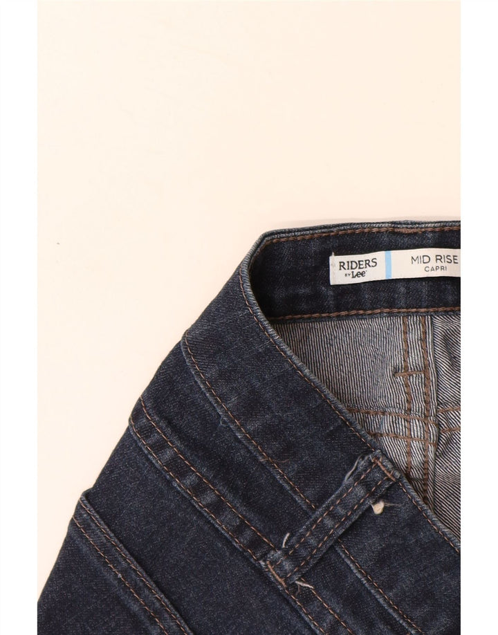 LEE Vaqueros capri de talle medio para mujer, talla 14, grande, W34 L19, azul marino