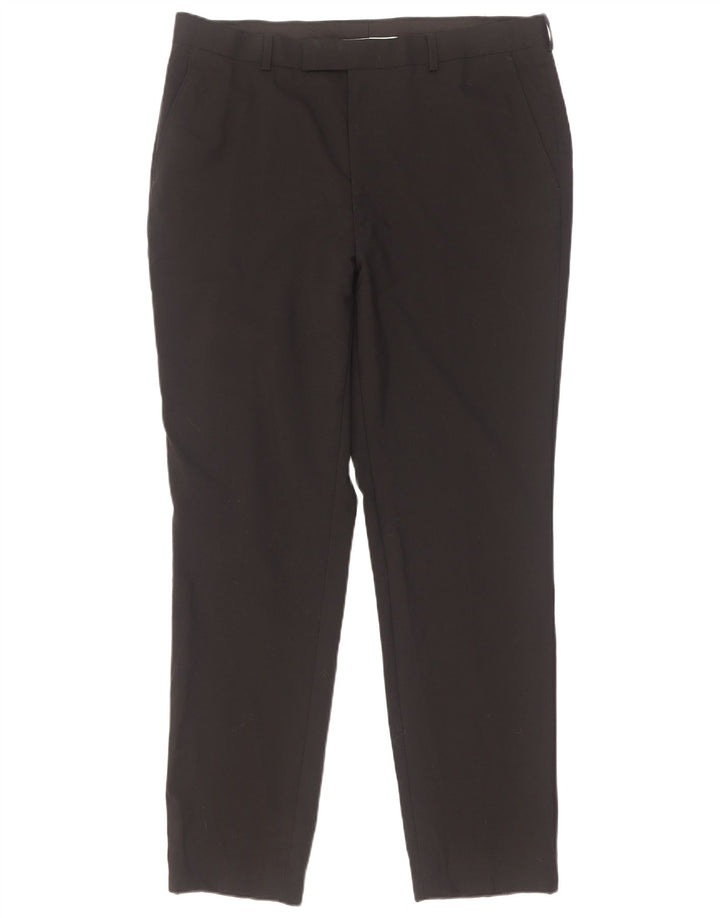 French Connection Pantalón de traje ajustado para hombre W36 L31 Poliéster negro