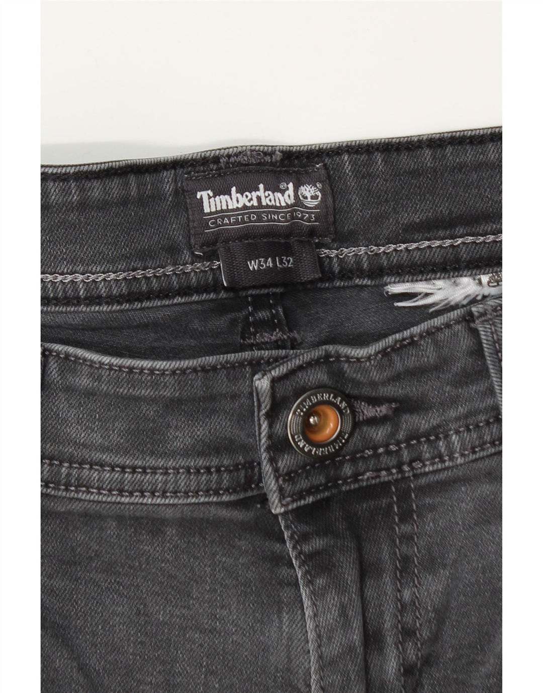 Timberland Vaqueros ajustados para hombre W34 L30 Negro