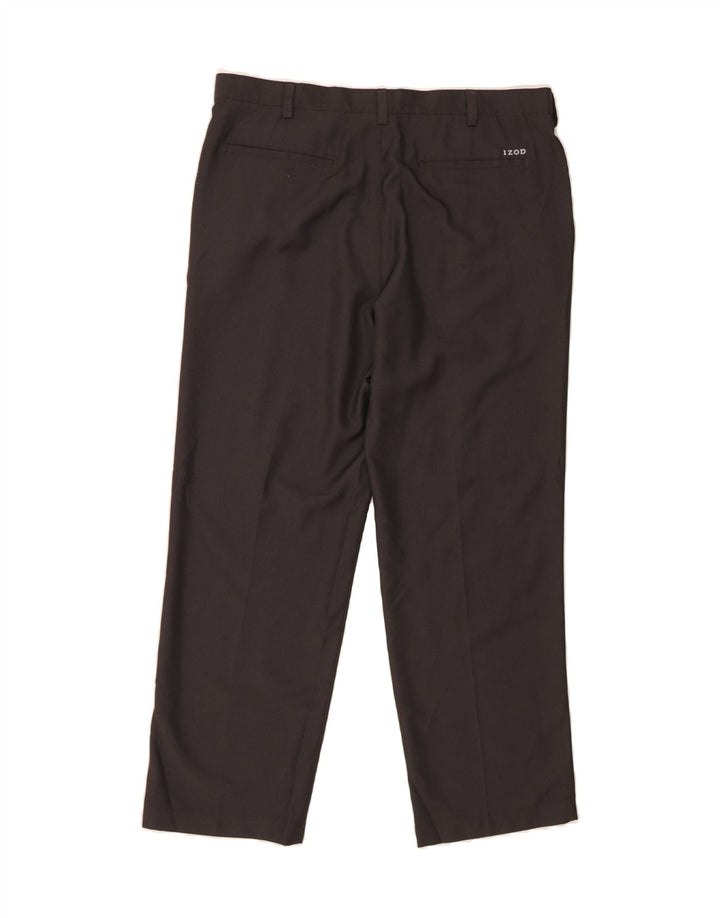 IZOD Mens Golf Straight Chino Trousers W36 L30 Black Polyester Vintage Izod and Second-Hand Izod from Messina Hembry 