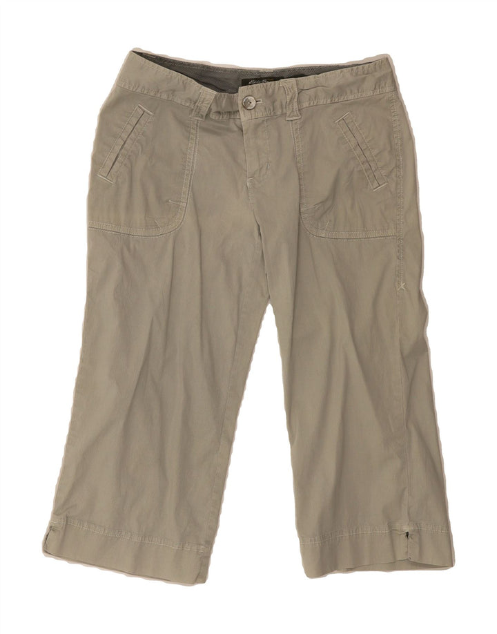 EDDIE BAUER Womens Capri Trousers US 2 XS W28 L18 Grey Pinstripe Cotton Vintage Eddie Bauer and Second-Hand Eddie Bauer from Messina Hembry 
