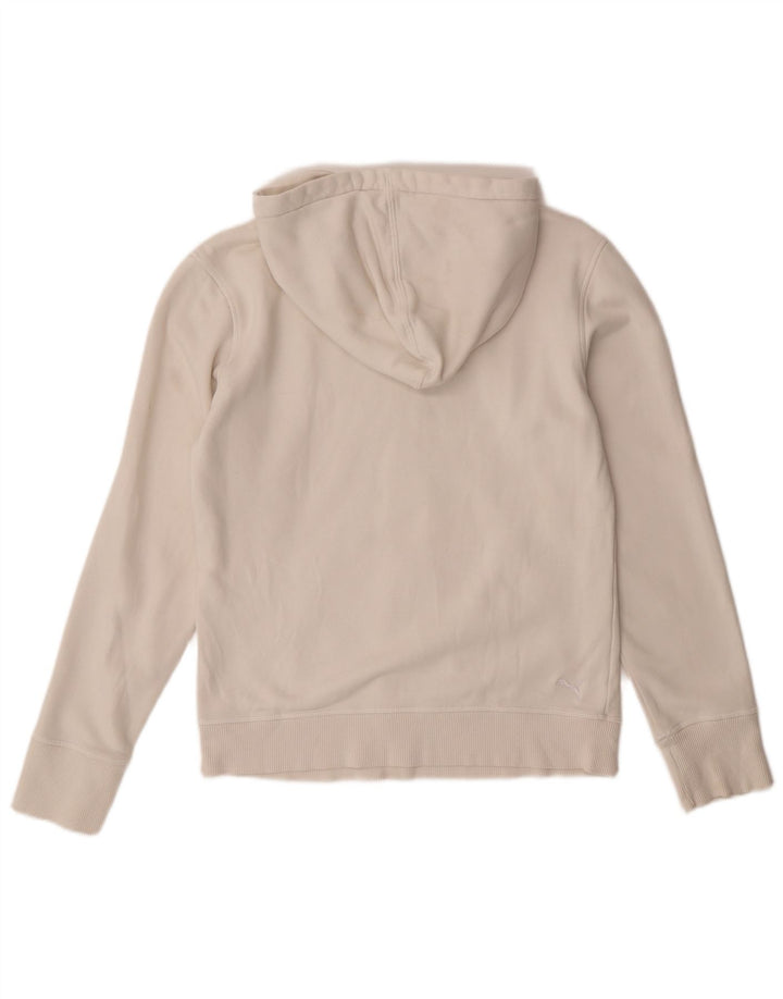 Puma Mujer Graphic Sudadera con capucha Jumper UK 12 Medium Blanco