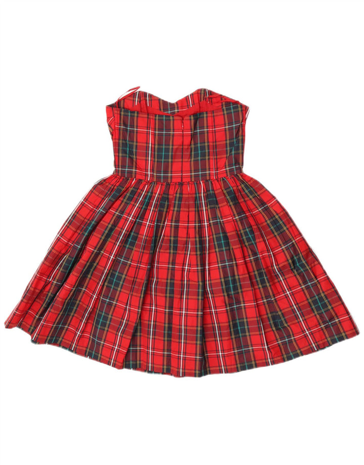 Jack Wills Vestido sin tirantes para mujer UK 8 Small Red Check Poliéster