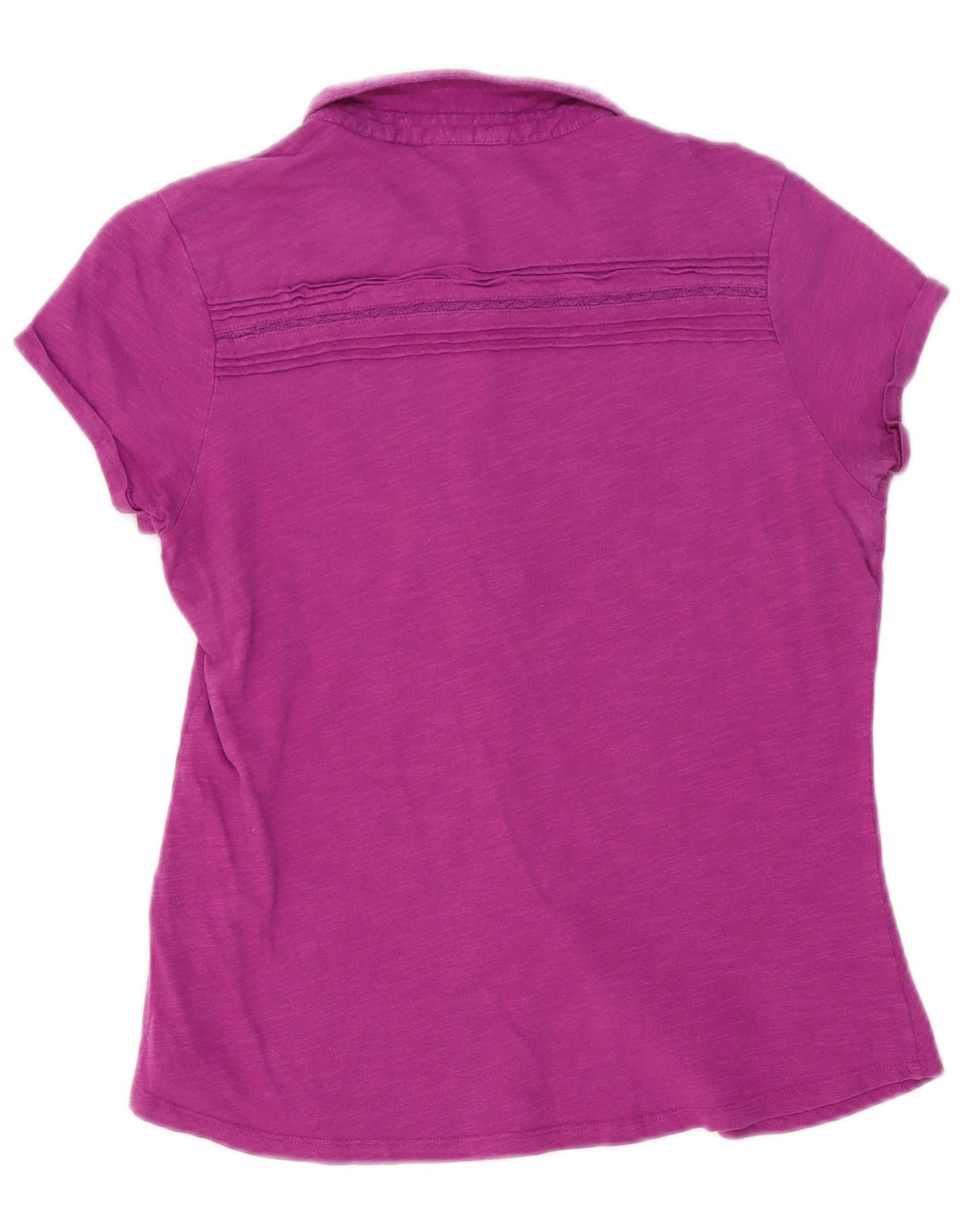 White Stuff Camisa de manga corta para mujer UK 42 Algodón morado mediano