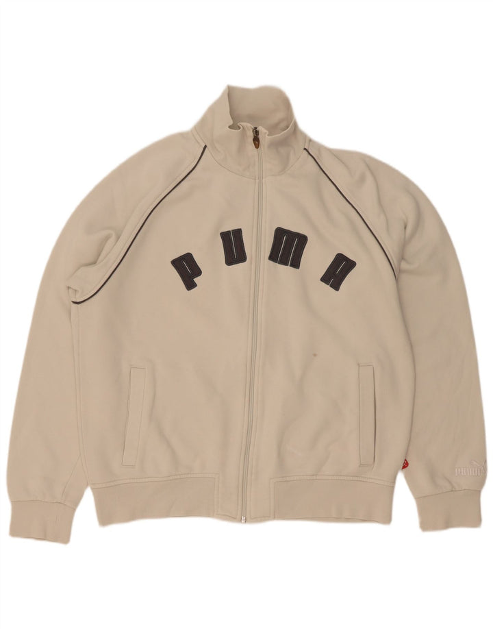 Puma Chaqueta De Chándal Con Gráfico Para Hombre Grande Blanco Roto