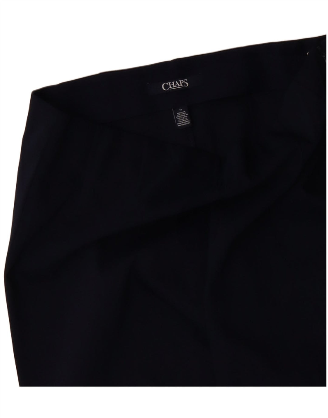 CHAPS Pantalones casuales rectos para mujer US 10 Large W32 L31 Azul marino