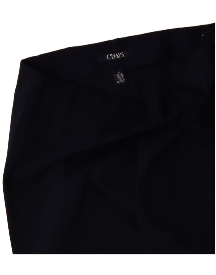 CHAPS Pantalones casuales rectos para mujer US 10 Large W32 L31 Azul marino