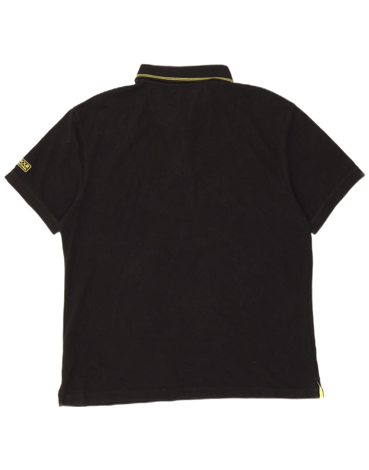 BARBOUR Polo para hombre 2XL Algodón negro