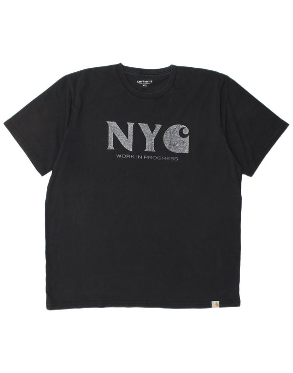 CARHARTT Camiseta gráfica para hombre Top 2XL Algodón negro