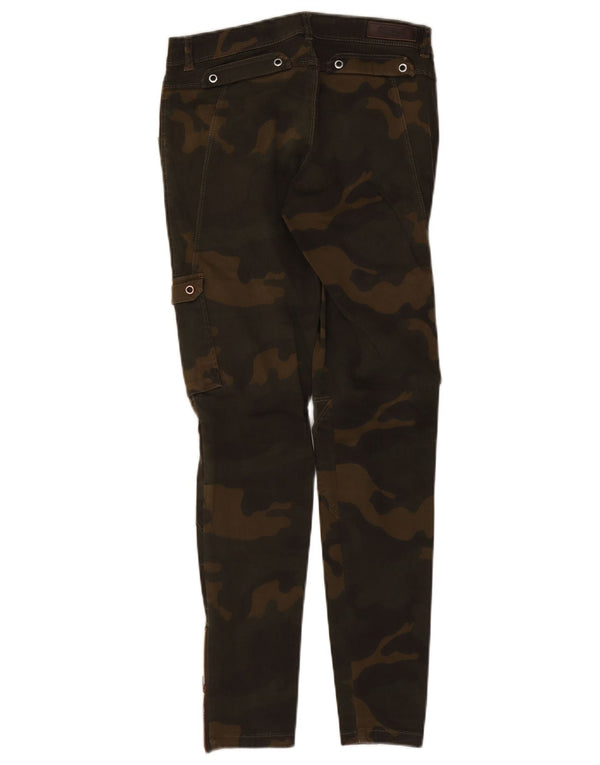 Zara Mujer Trafaluc Slim Cargo Pantalones EU 36 XS W26 L29 Caqui Camuflaje