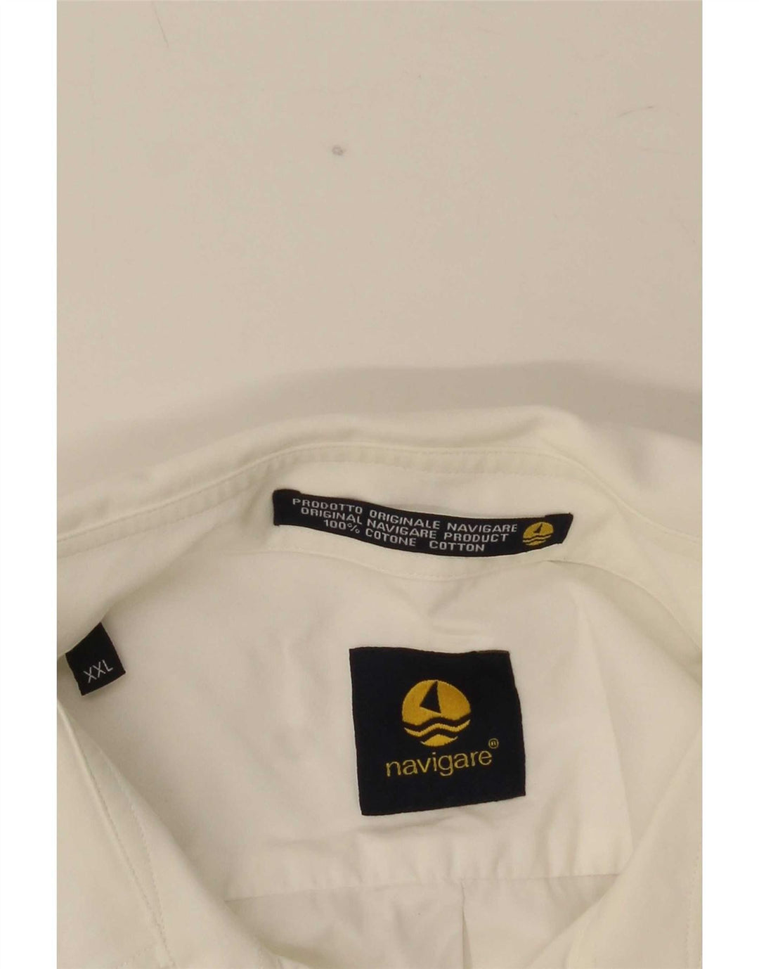 Camisa Navigare Hombre 2XL Algodón Blanco