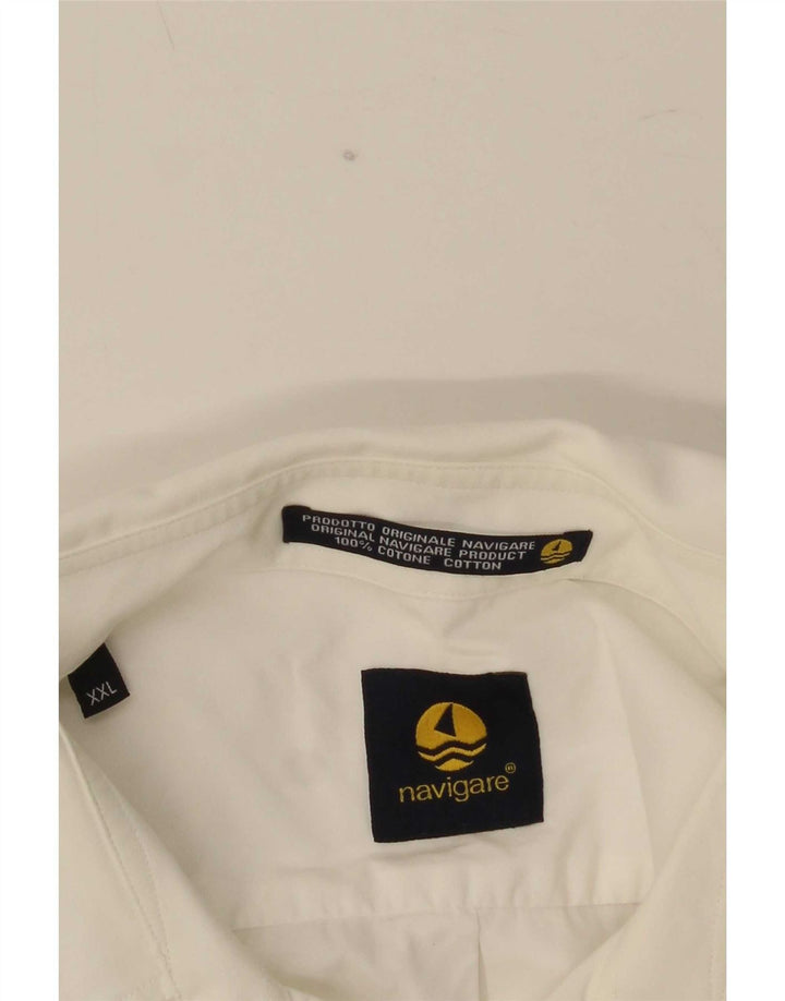 Camisa Navigare Hombre 2XL Algodón Blanco