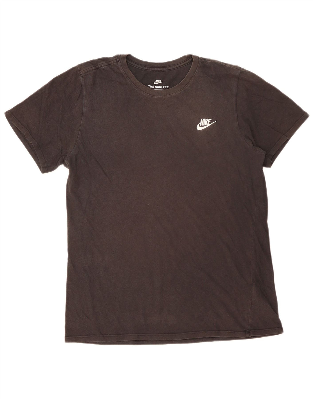 Nike Camiseta de corte atlético para hombre, talla mediana, algodón negro
