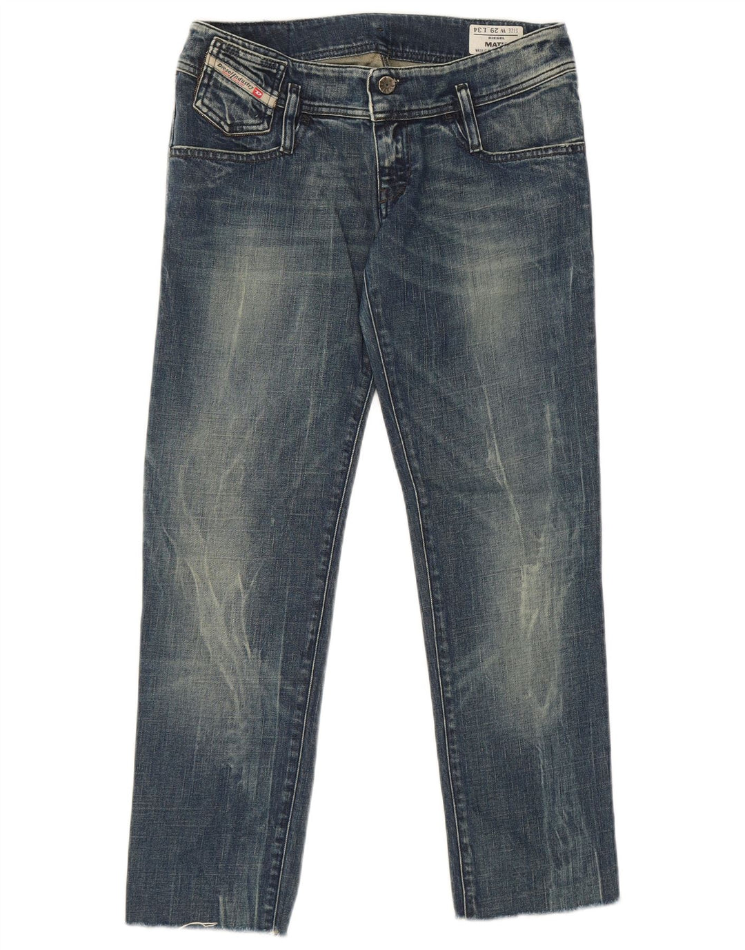 Diesel Mujer Matic Vaqueros Rectos W29 L27 Algodón Azul