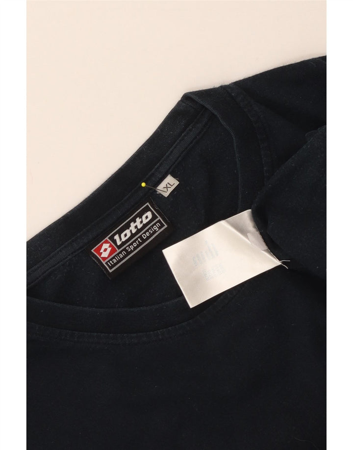 LOTTO Hombre Top Manga Larga XL Azul Marino Algodón