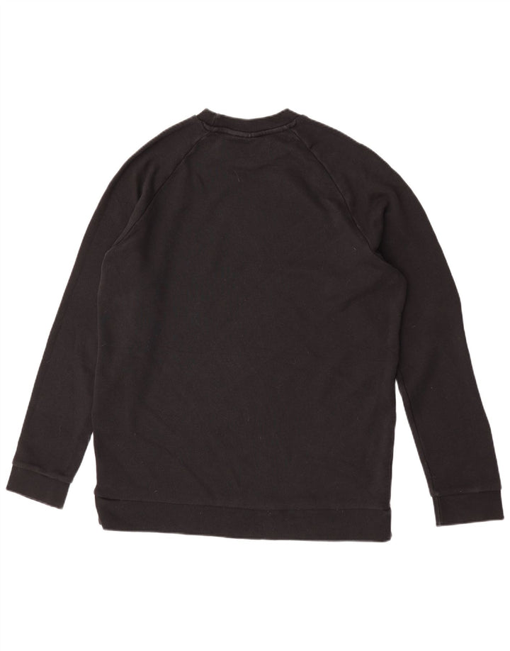 Adidas Hombre Sudadera Gráfica Jumper Grande Algodón Negro