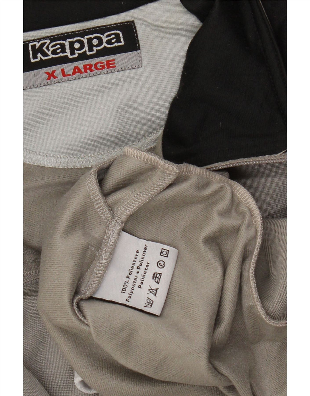 Kappa Hombre Chándal Top Chaqueta XL Gris Colorblock Poliéster