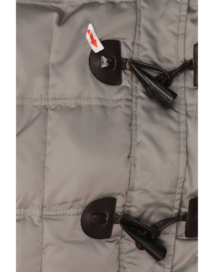 Champion Abrigo acolchado de lona con capucha para mujer UK 20 2XL Poliéster gris