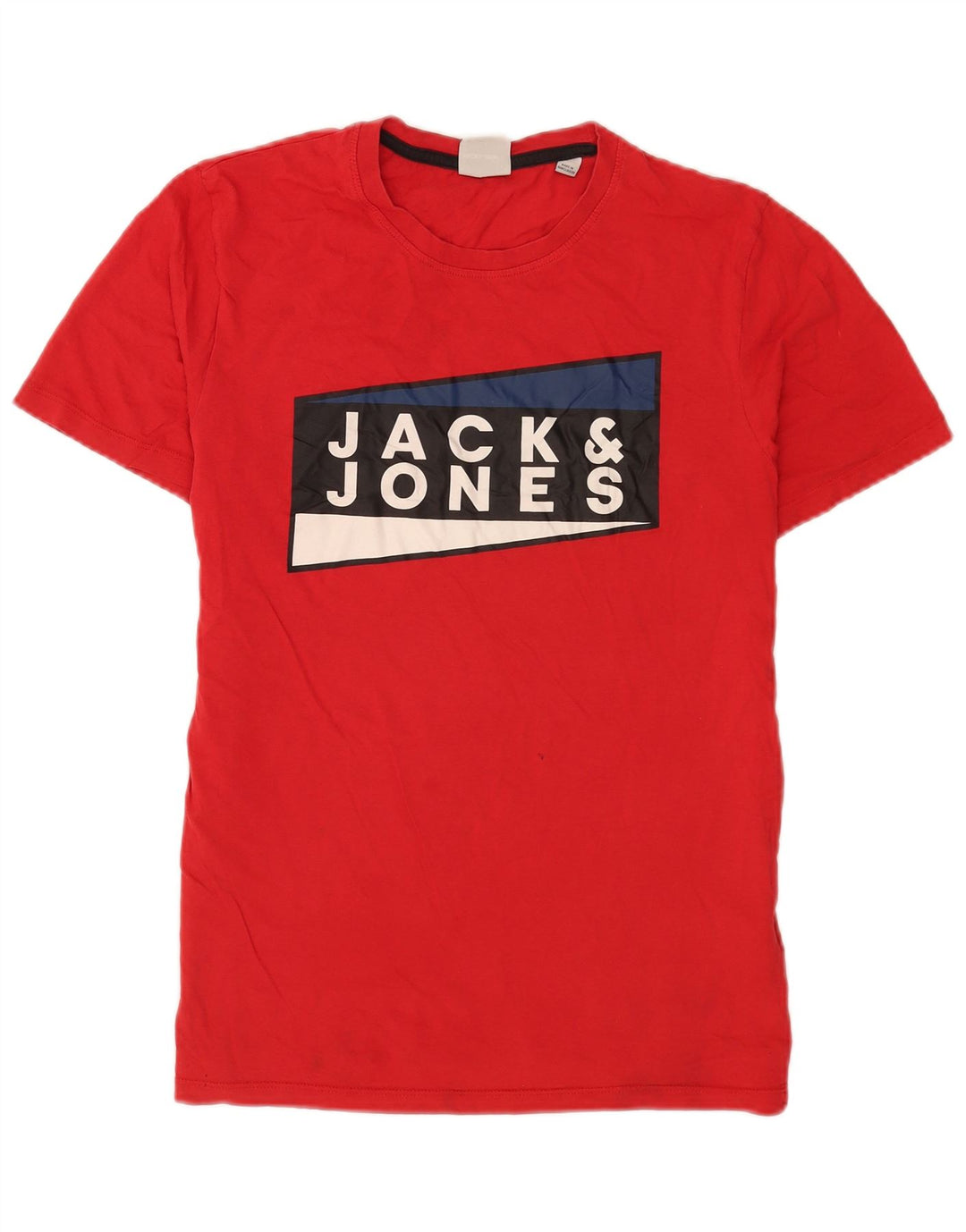 Jack & Jones Hombre Camiseta Gráfica Top Medium Rojo Algodón