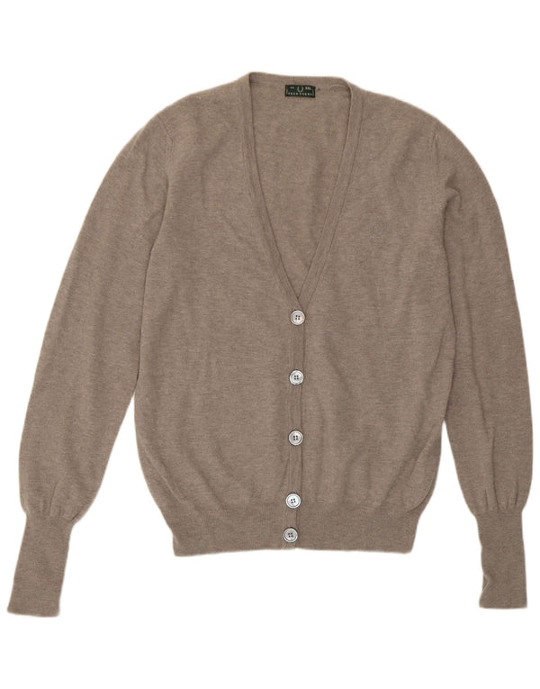 Fred Perry Suéter Cárdigan para Mujer UK 20 2XL Lana Gris