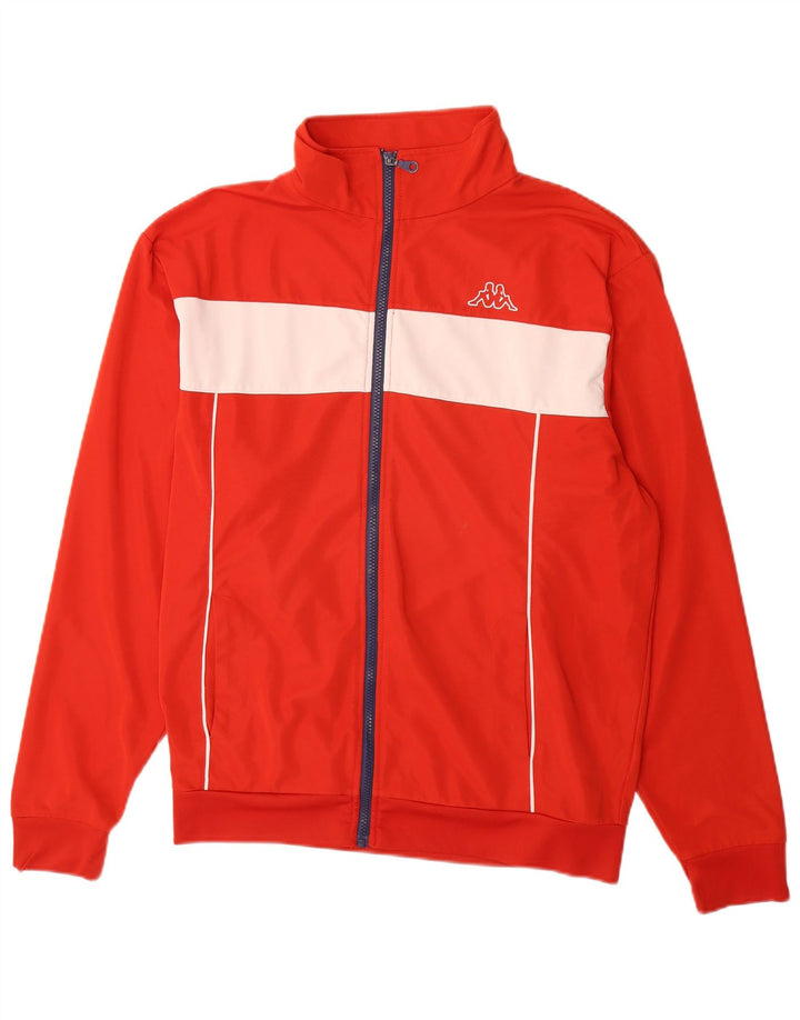 Kappa Hombre Chándal Top Chaqueta 2XL Rojo Colorblock