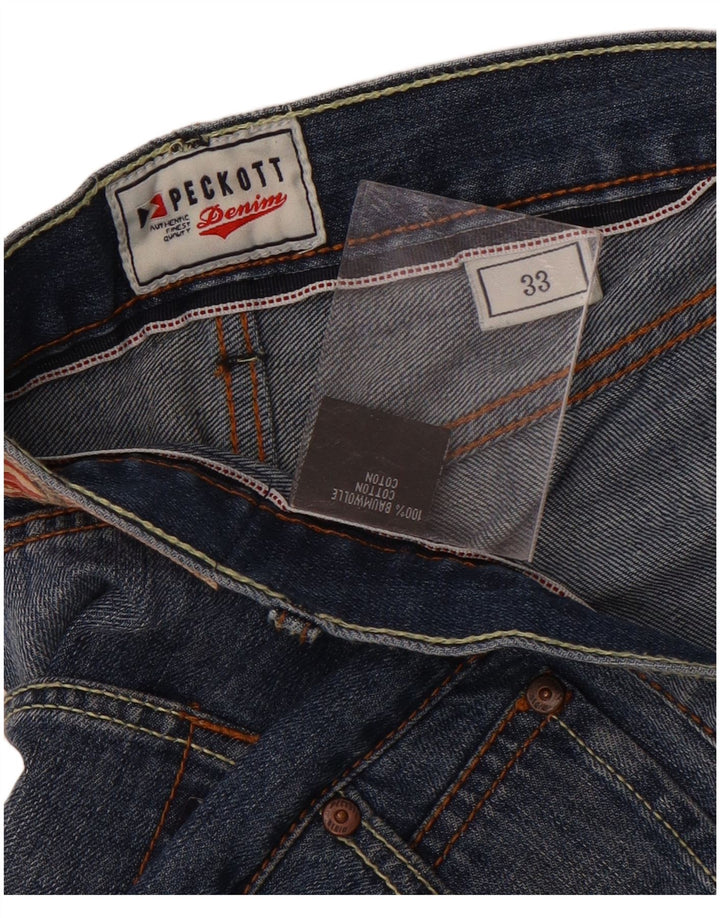 Peckott Shorts De Mezclilla Para Hombre W33 Algodón Azul Medio