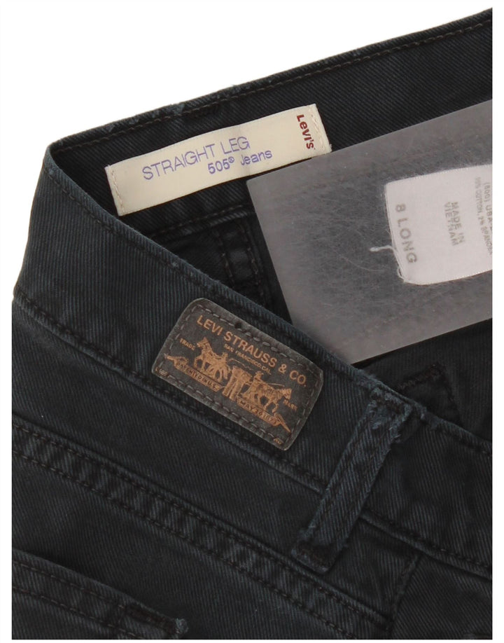 Levi's Jeans rectos 505 para mujer US 8 Medium W30 L32 Azul marino Algodón