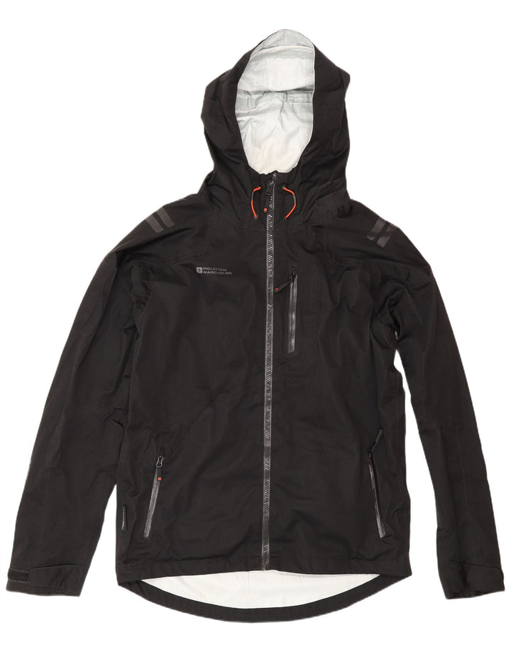 Chaqueta impermeable con capucha para hombre Mountain Warehouse UK 38 Mediano Negro Poliéster