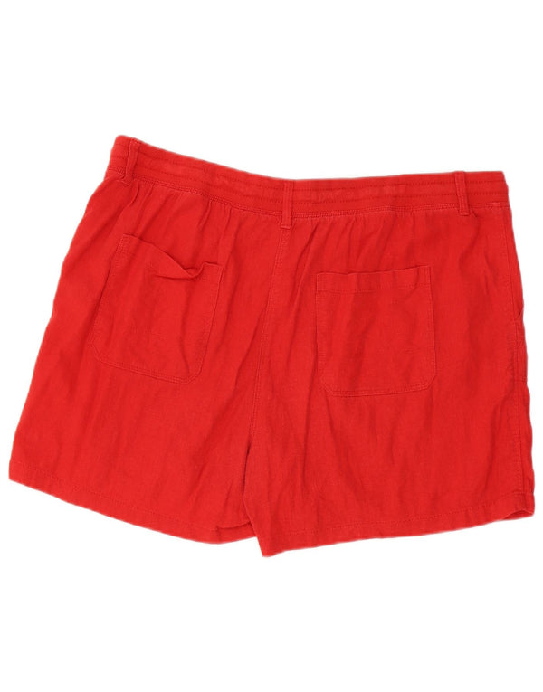 Marks & Spencer Pantalones cortos casuales para mujer UK 46 Large W38 Red Linen