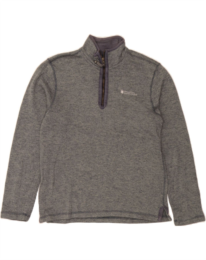 MOUNTAIN WAREHOUSE Mens Zip Neck Sweatshirt Jumper Medium Grey Polyester Vintage Mountain Warehouse and Second-Hand Mountain Warehouse from Messina Hembry 