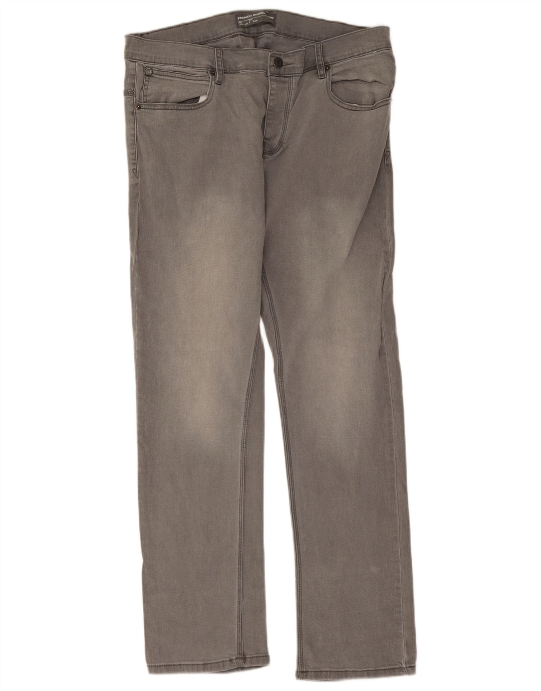 French Connection Vaqueros ajustados para hombre W36 L32 Algodón gris