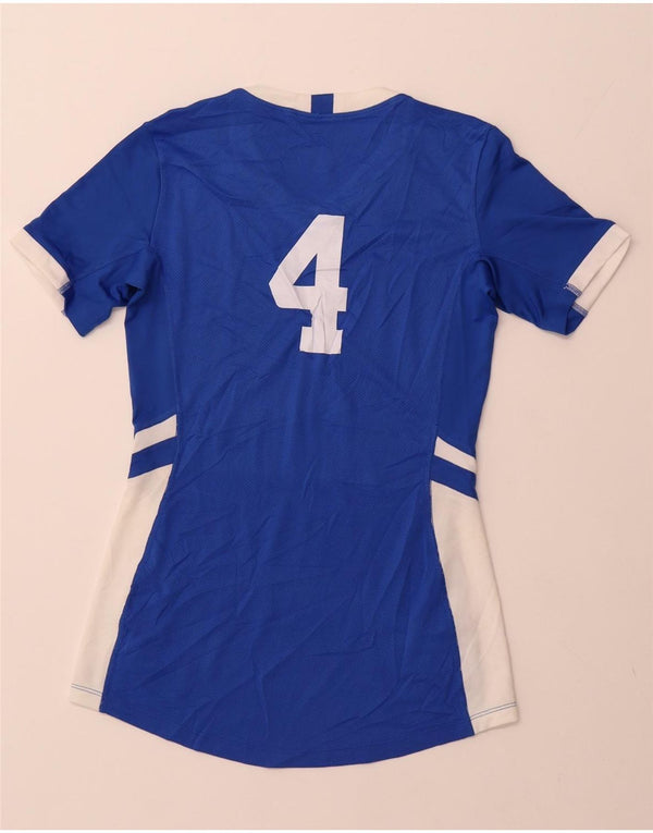 NIKE Camiseta gráfica para mujer UK 10 Small Blue Colourblock Poliéster