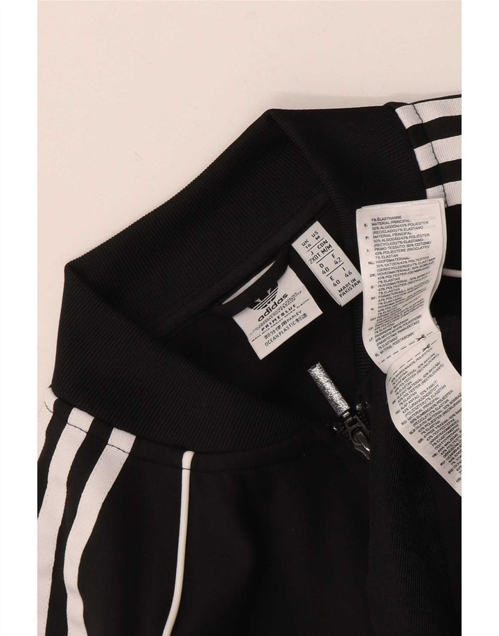 Adidas - Chaqueta de chándal para mujer, talla 40, talla mediana, poliéster negro