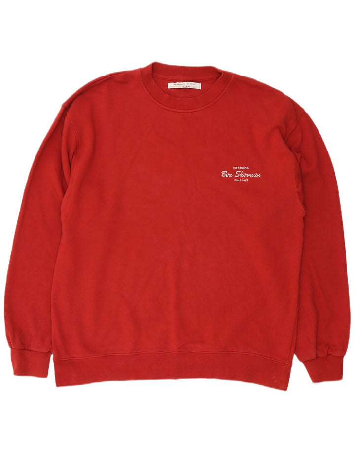 BEN SHERMAN Sudadera para hombre Jumper 2XL Algodón rojo