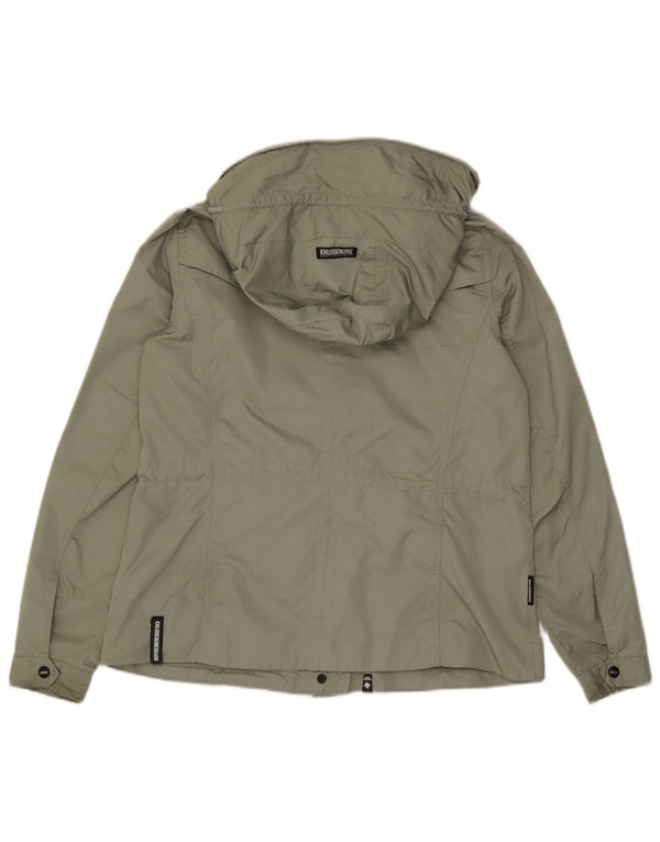 KHUJO Chaqueta utilitaria con capucha para mujer UK 44 Poliéster verde medio