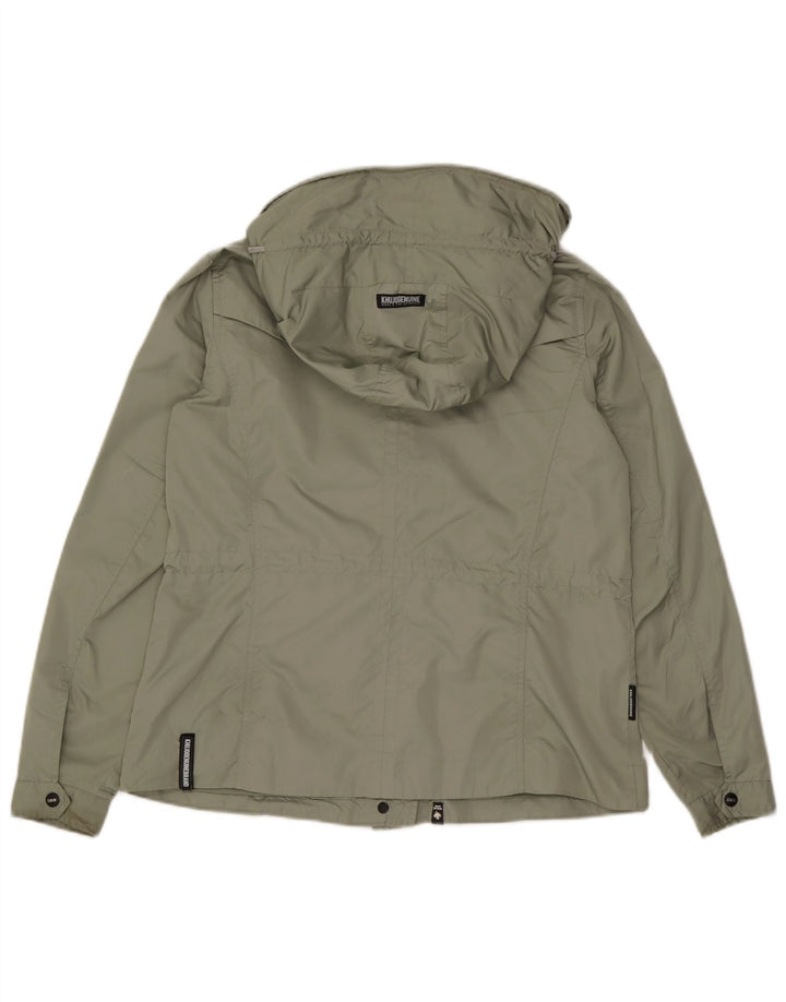 KHUJO Chaqueta utilitaria con capucha para mujer UK 44 Poliéster verde medio