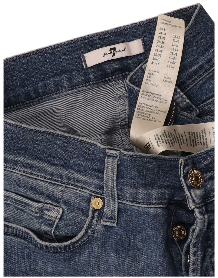 Vaqueros ajustados para mujer 7 For All Mankind W32 L27 Algodón azul