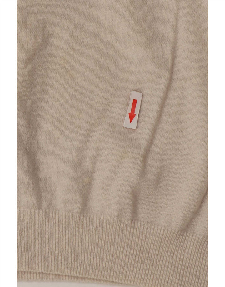 Massimo Dutti Jersey de cuello vuelto para mujer UK 46 Large Beige Wool