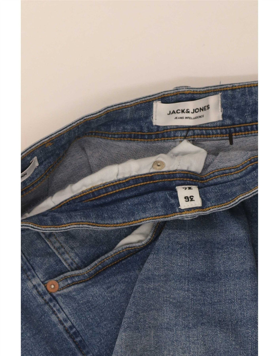 Jack & Jones Vaqueros slim GLENN para hombre W36 L34 Azul