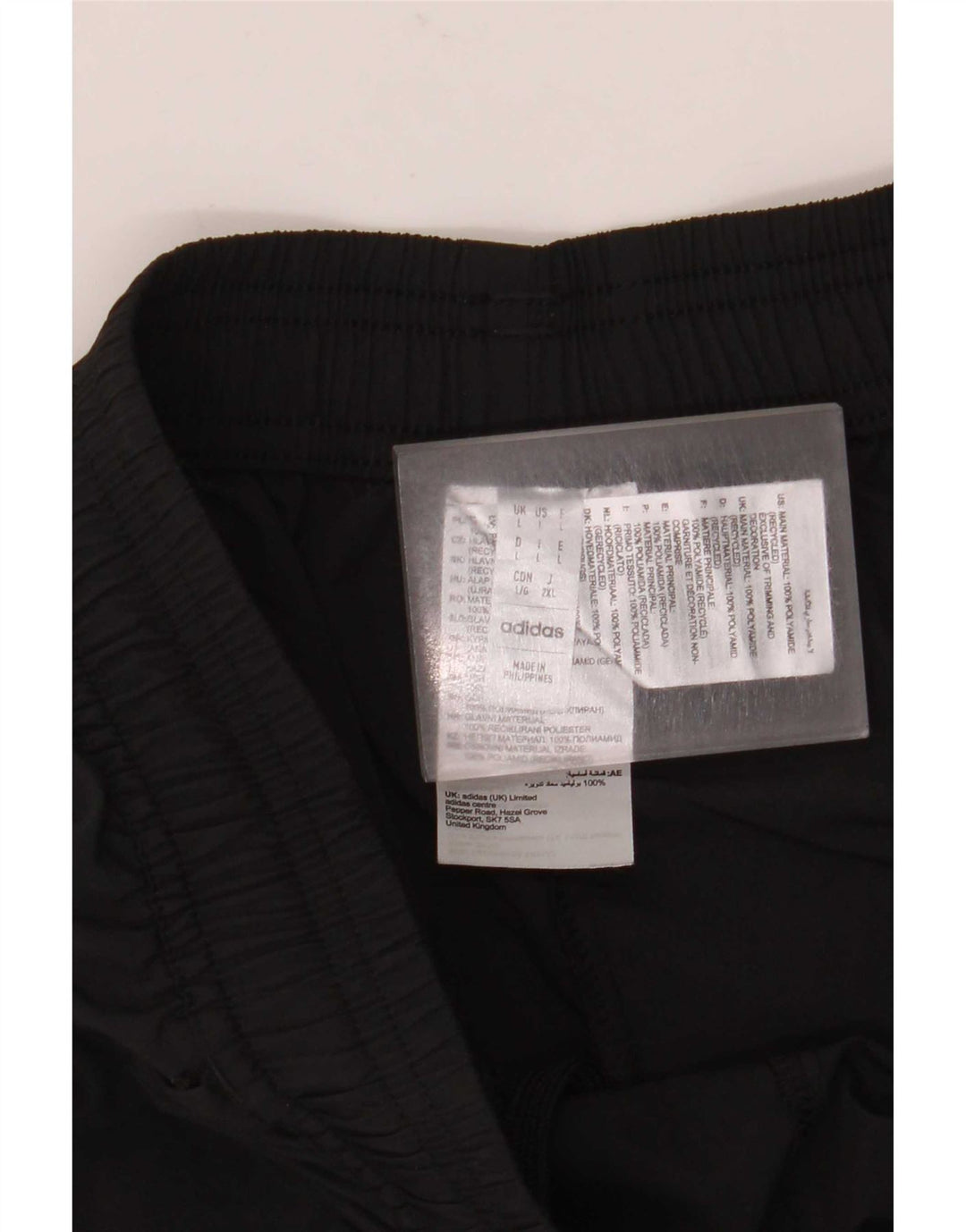 Adidas - Pantalones cortos deportivos para hombre, talla grande, poliamida negra