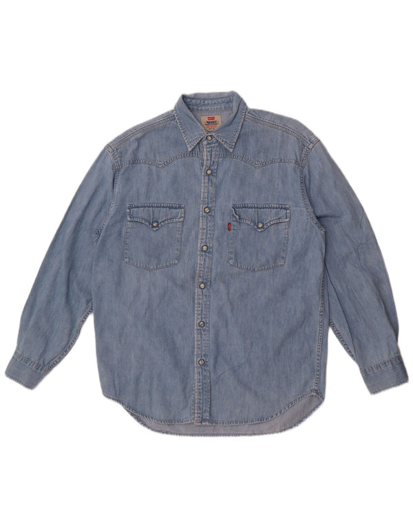 Levi's Hombre Camisa Vaquera De Algodón Azul Medio