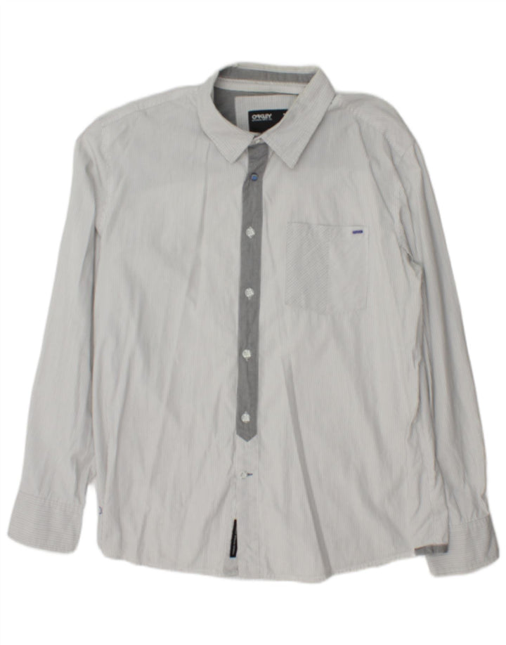 Camisa Oakley para hombre con patchwork blanco grande