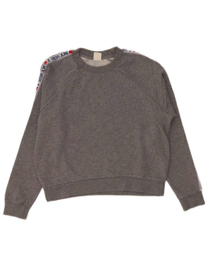 Vans Sudadera con gráfico extragrande para mujer UK 6 XS Gris Colorblock