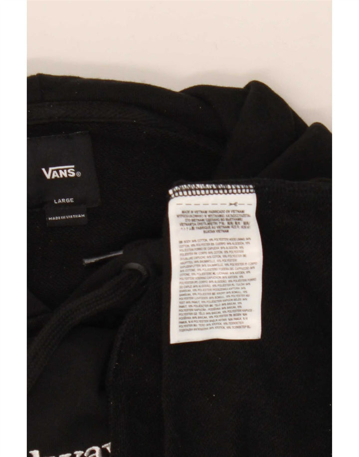 Vans Hombre Sudadera Con Capucha Gráfica Jersey Grande De Algodón Negro