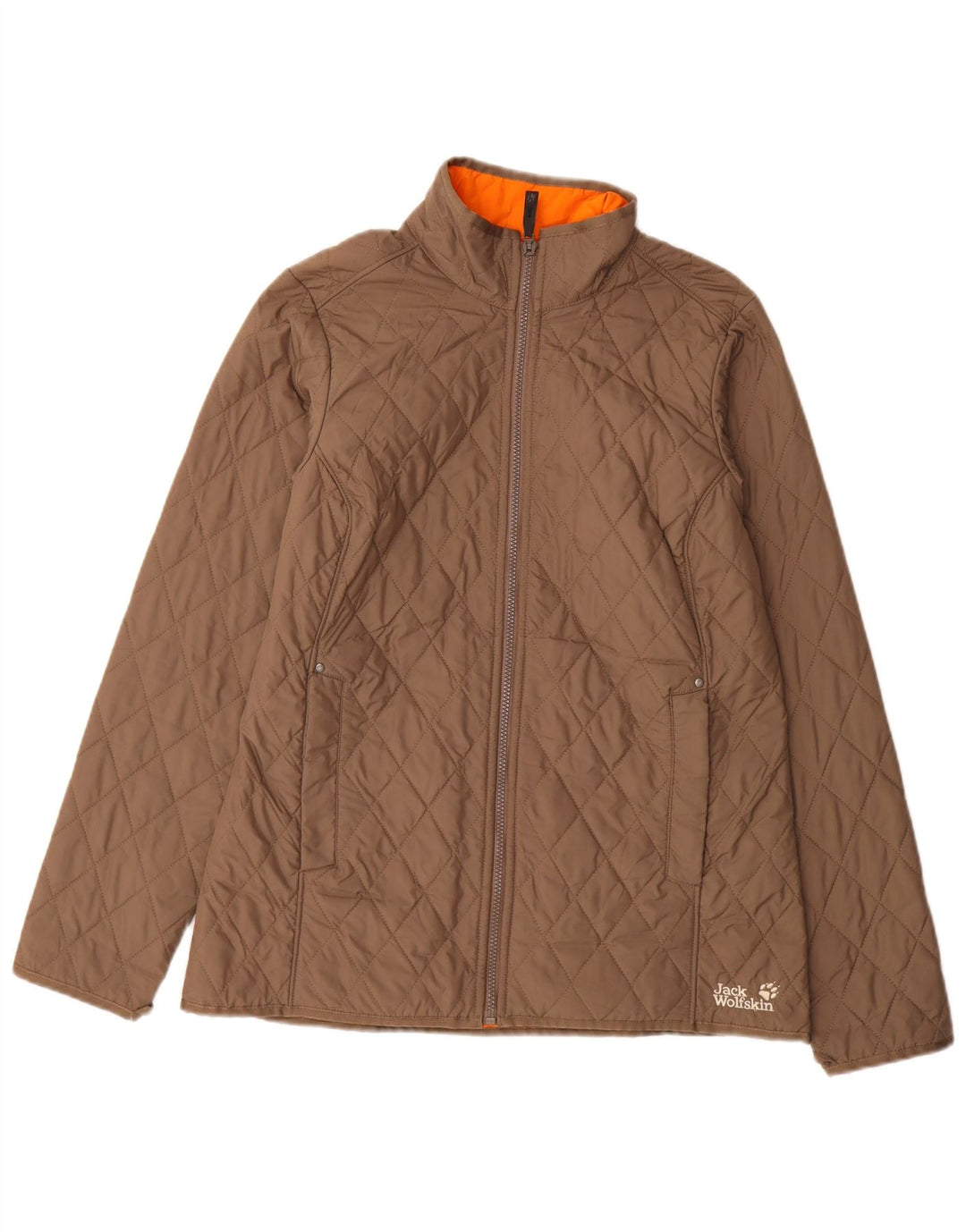 JACK WOLFSKIN Chaqueta acolchada con forro para mujer UK 12/14 Poliéster beige medio