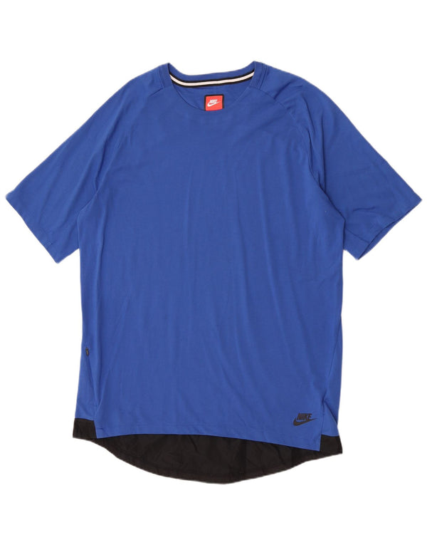 Camiseta Nike Hombre Top Large Azul Colorblock Poliéster
