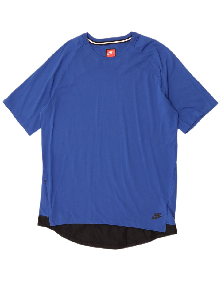Camiseta Nike Hombre Top Large Azul Colorblock Poliéster