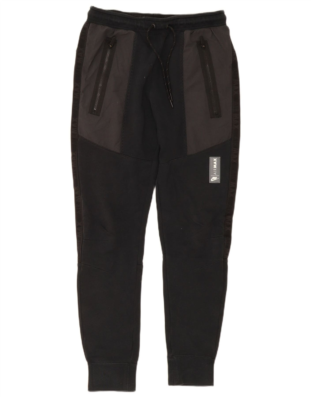 NIKE Hombre Pantalones de chándal Joggers Small Negro Colorblock Algodón
