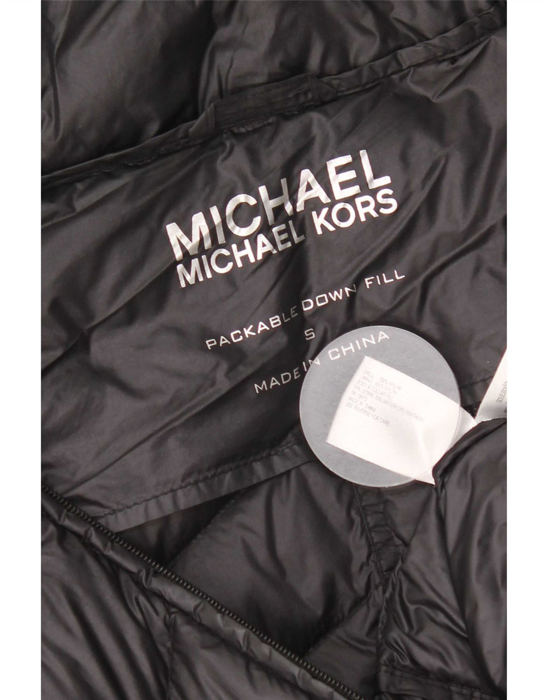Michael Kors Chaqueta acolchada para mujer UK 10 Small Nylon negro