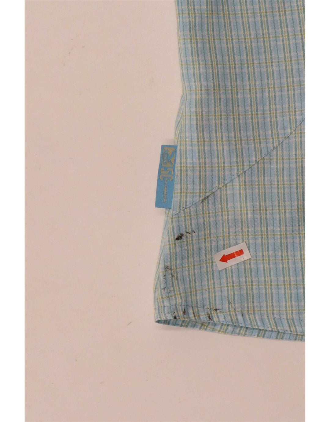 SALEWA Camisa de manga corta para mujer UK 40 Small Blue Check Poliéster